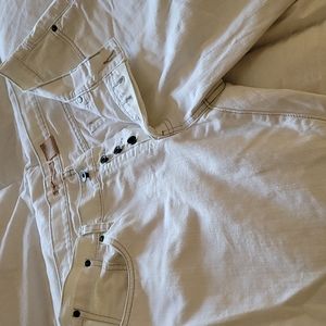 John Varvatos Men's Straight Jeans in Off-White